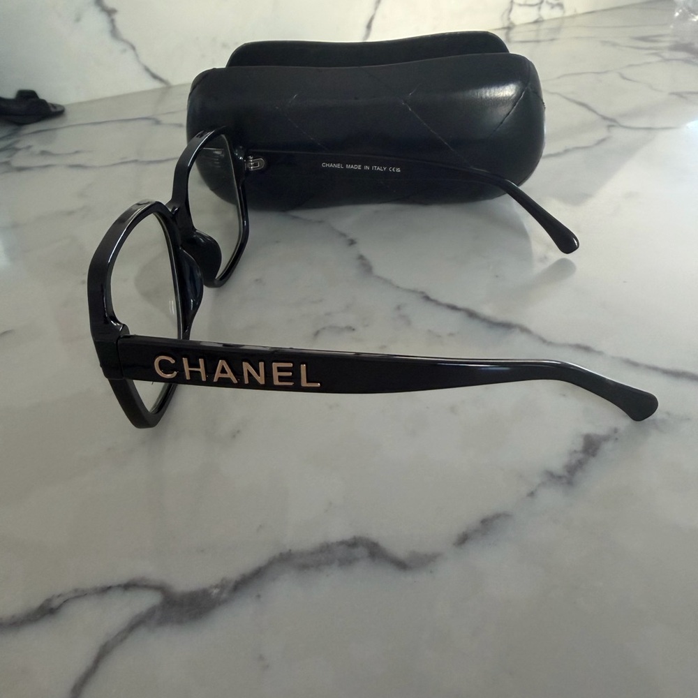 CHANEL Black Rectangular Optical Glasses - image 2